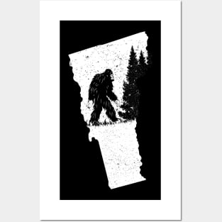 Bigfoot Vermont State Posters and Art